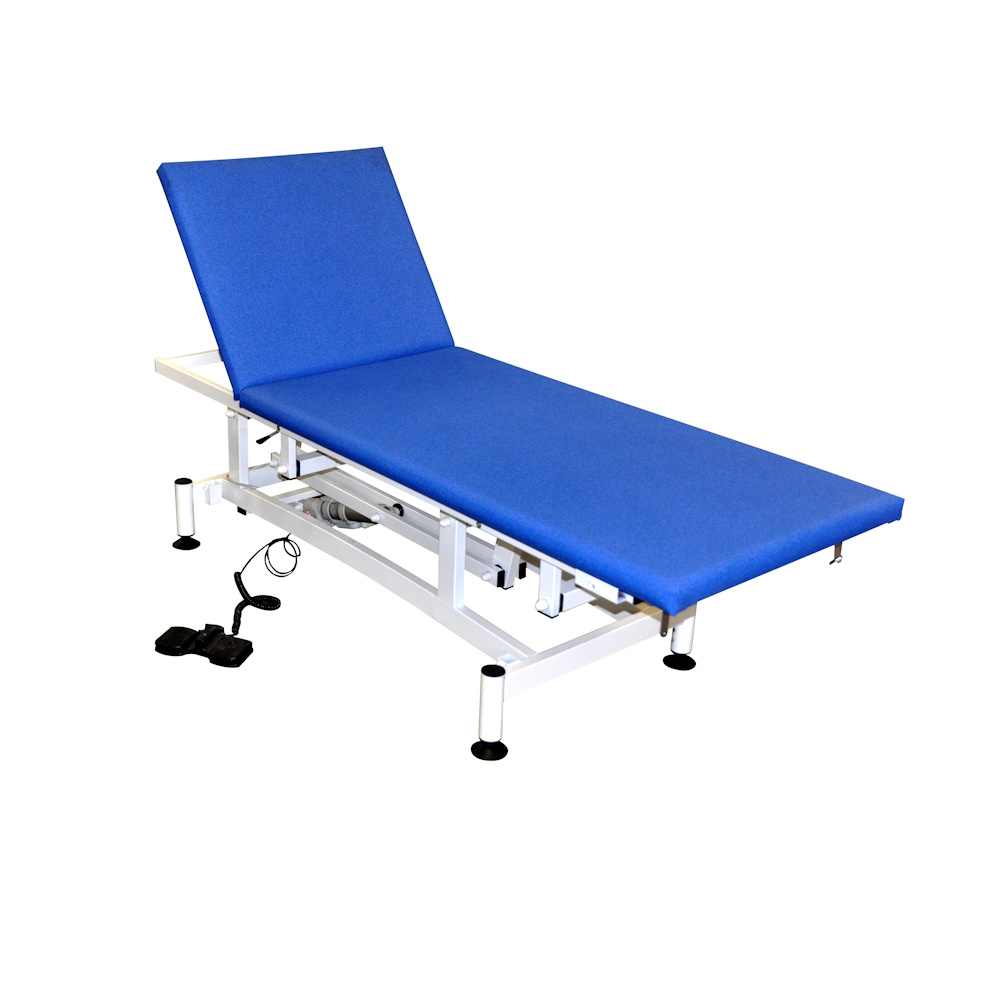 Divan d'Examen électrique avec roulettes escamotables - Bleu