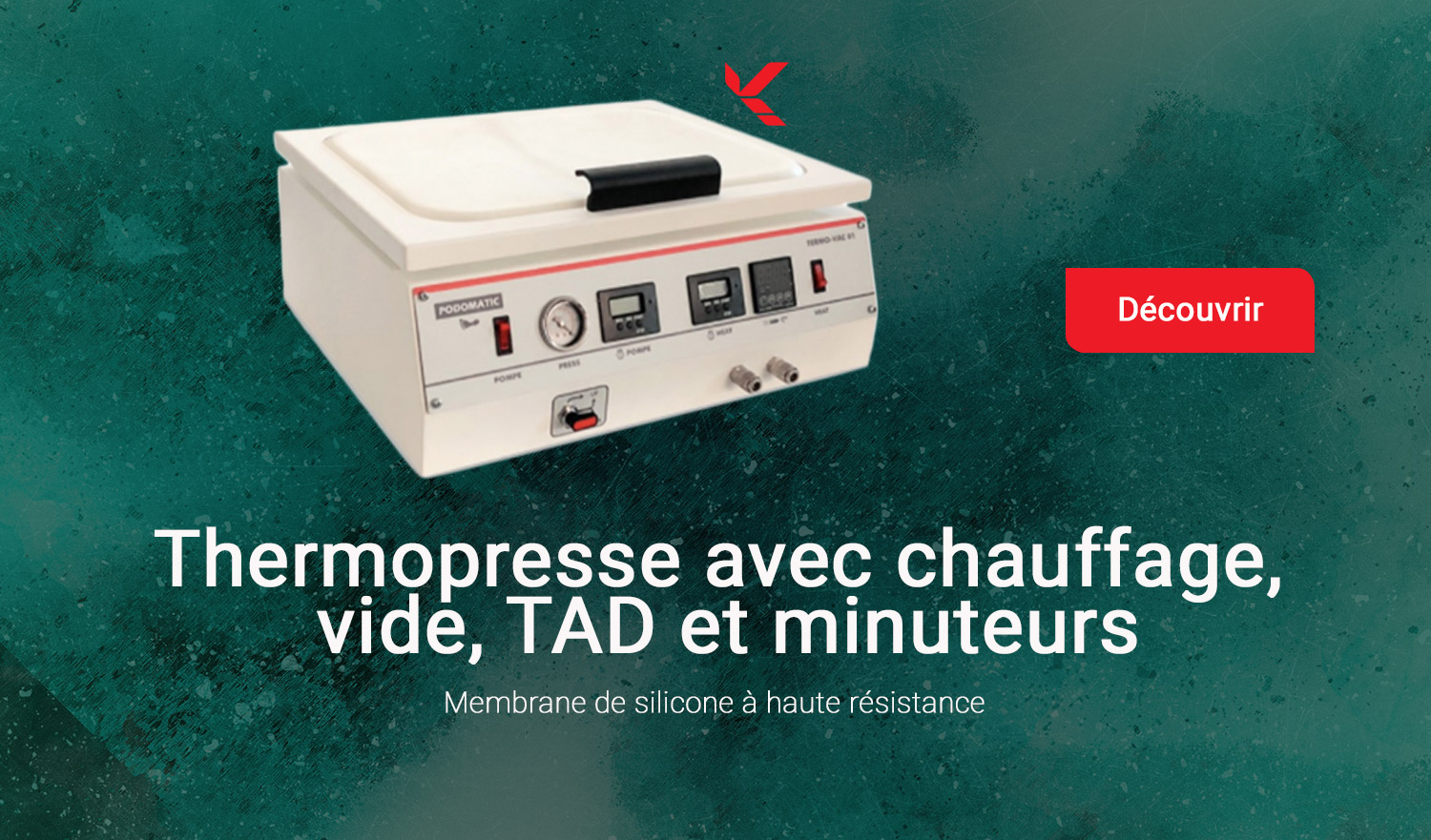Thermopresse avec chauffage, vide, TAD et minuteurs